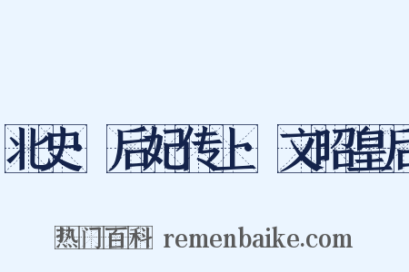 北史·后妃传上·文昭皇后是什么意思的图片